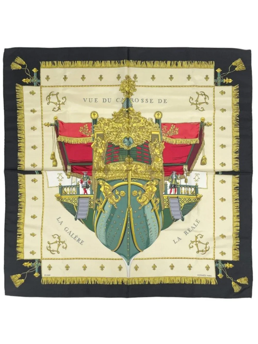 Hermes Carre 90 Vue du Carosse de la Galere la Reale Scarf Queen's Coronation